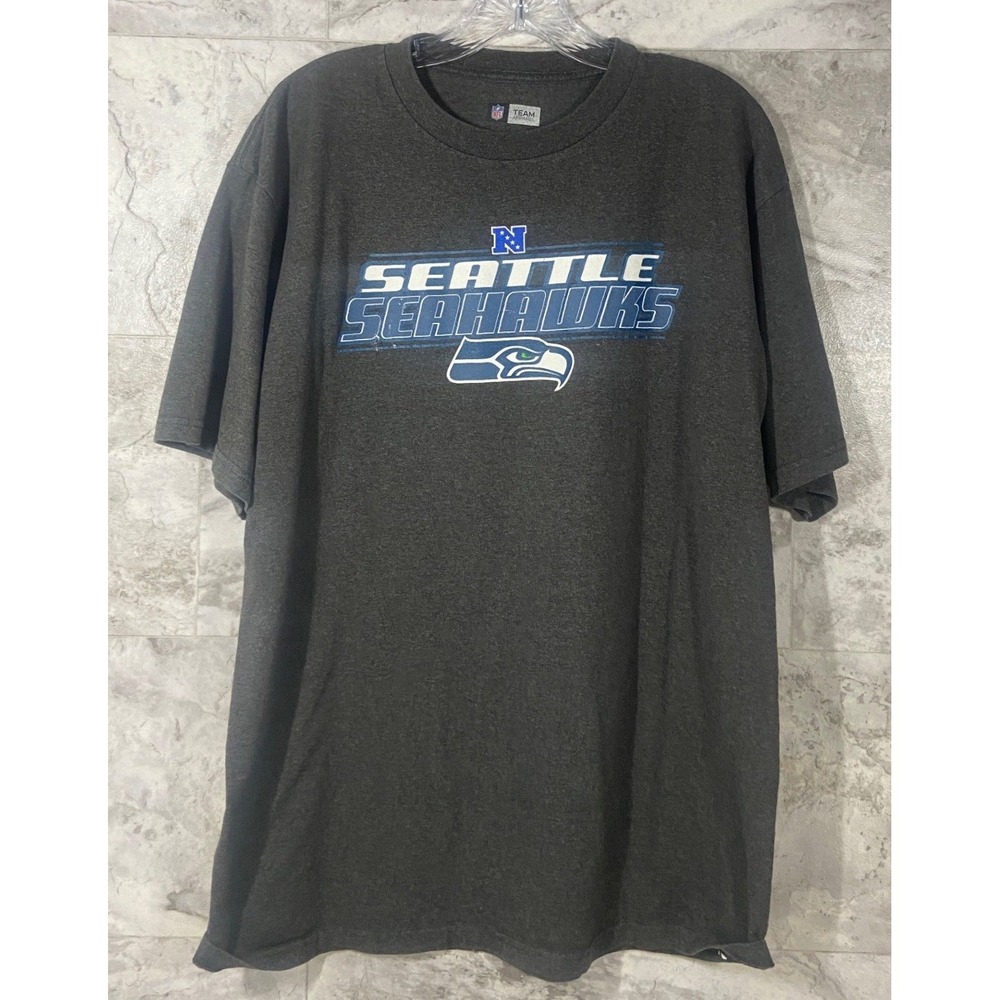 NFL Seattle Seahawks Charcoal Gray Short Sleeve T Shirt Men's Large Team Apparel